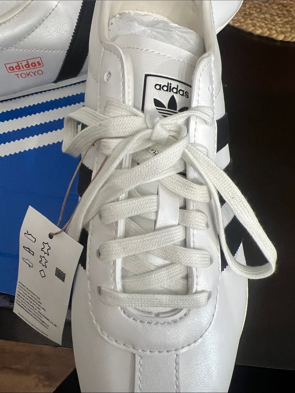 adidas Tokyo Women’s Sneakers in White and Navy - Picture 5 of 6
